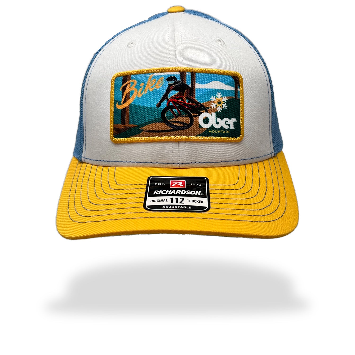 Ober Mountain Bike Billboard Hat Yellow Blue 112 Shop At Ober