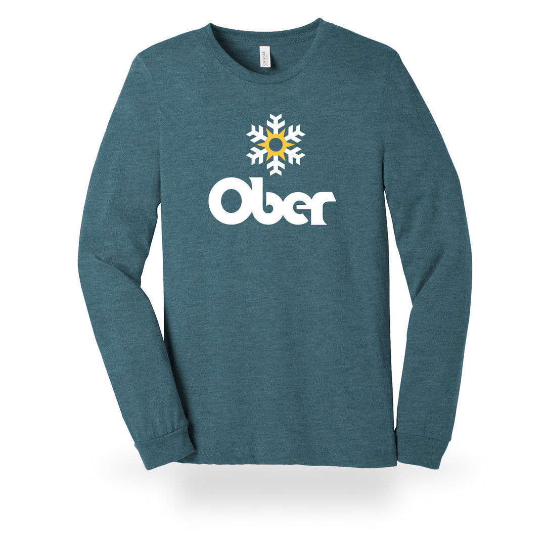 Ober Mountain Logo Tee Long Sleeve Heather Slate