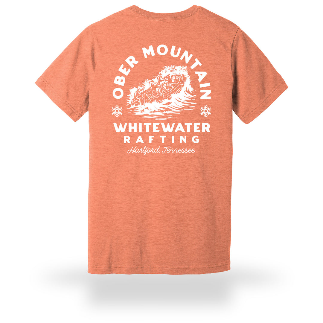 Ober Whitewater Rafting Tee Heather Sunset