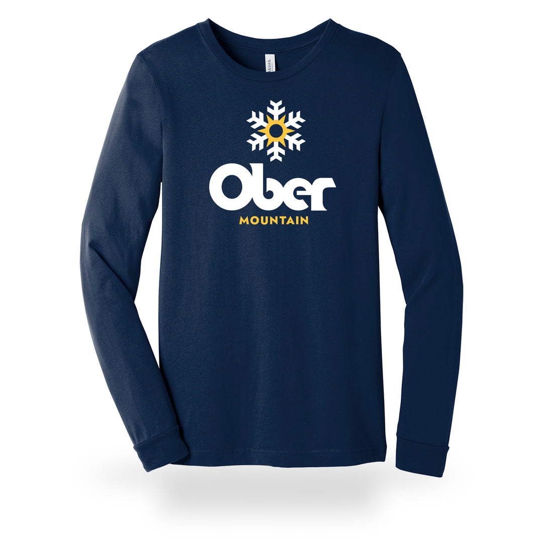 Ober Mountain Logo Tee Long Sleeve Navy
