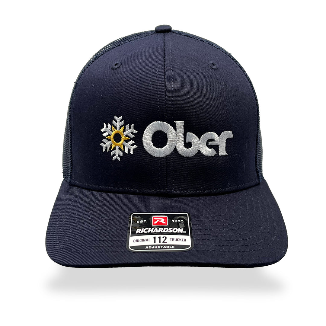 Ober Mountain Logo Trucker Hat Navy 112