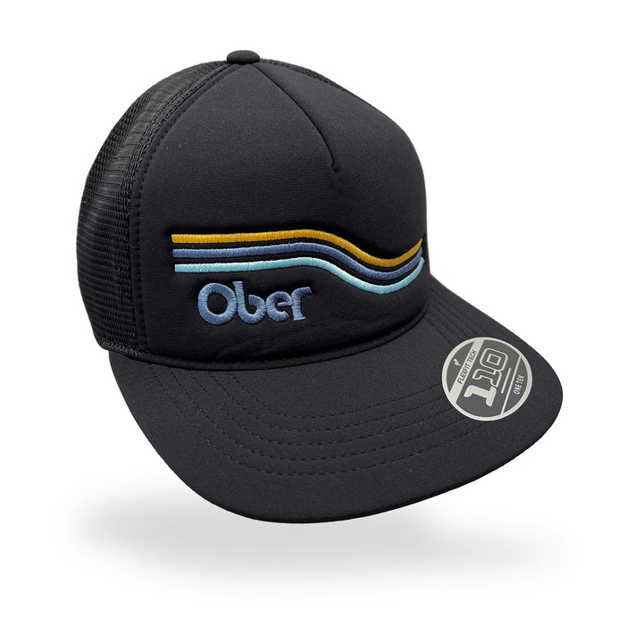 Ober Mountain Stripe Hat FlexFit 110 Black