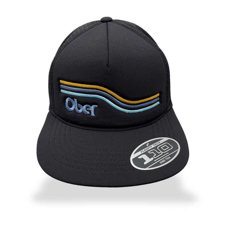 Ober Mountain Stripe Hat FlexFit 110 Black