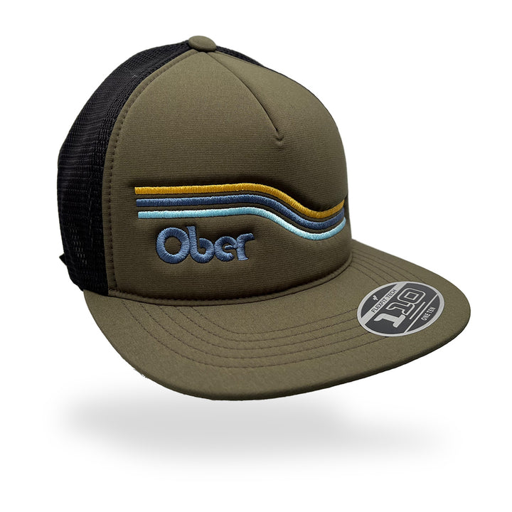 Ober Mountain Stripe Hat FlexFit 110 Olive